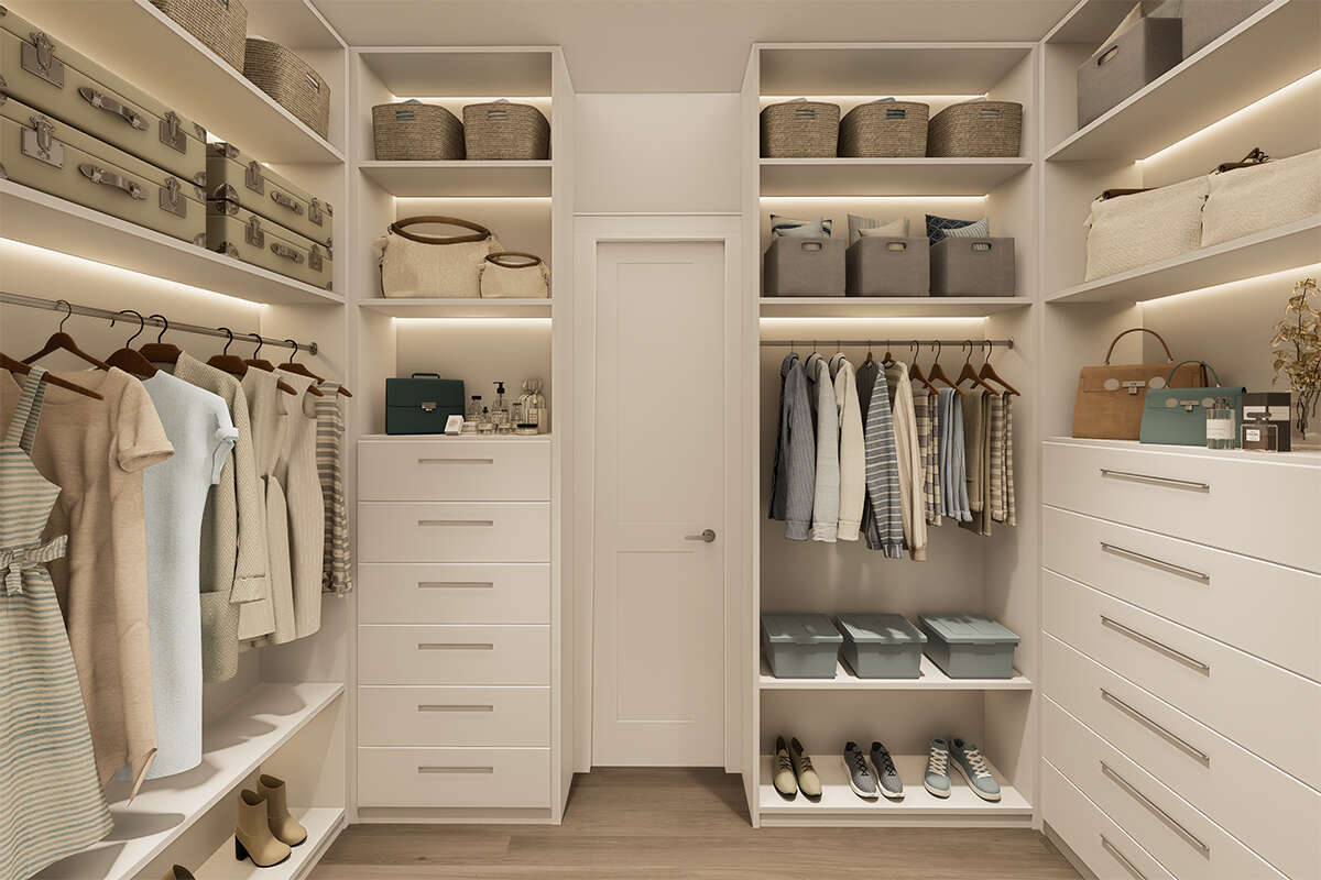Rendering of Walk in Closet in The Modern Farmhouse House Plan by America's Best House Plans and Triple Crown in Raleigh