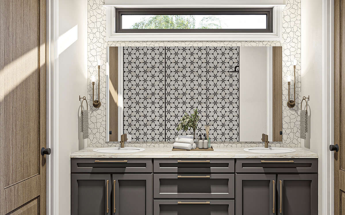 Bathroom in The Modern Transitional Floorplan by America's Best House Plans and Triple Crown in Raleigh